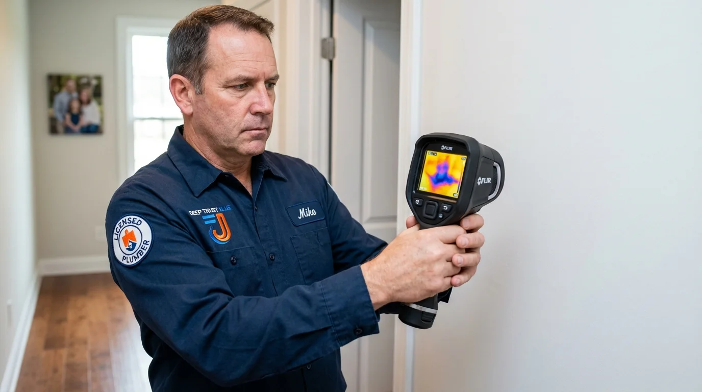 Thermal imaging leak detection by Johns Plumbing LLC in Shawnee